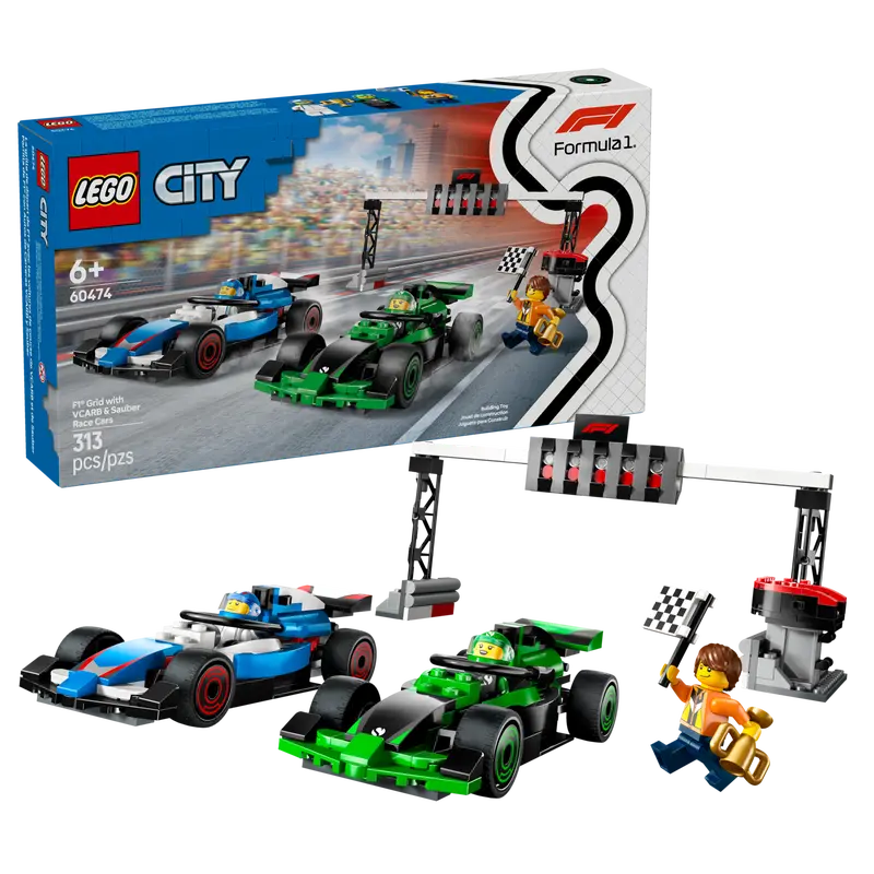LEGO City F1-Startaufstellung mit VCARB und Sauber Racing Cars (60474)