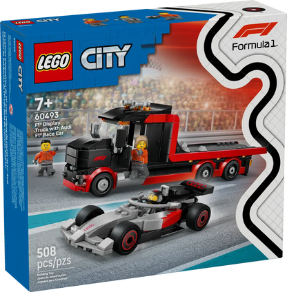 F1-Ausstellungs-Truck mit Bauset „Audi F1-Rennwagen“ (60493)