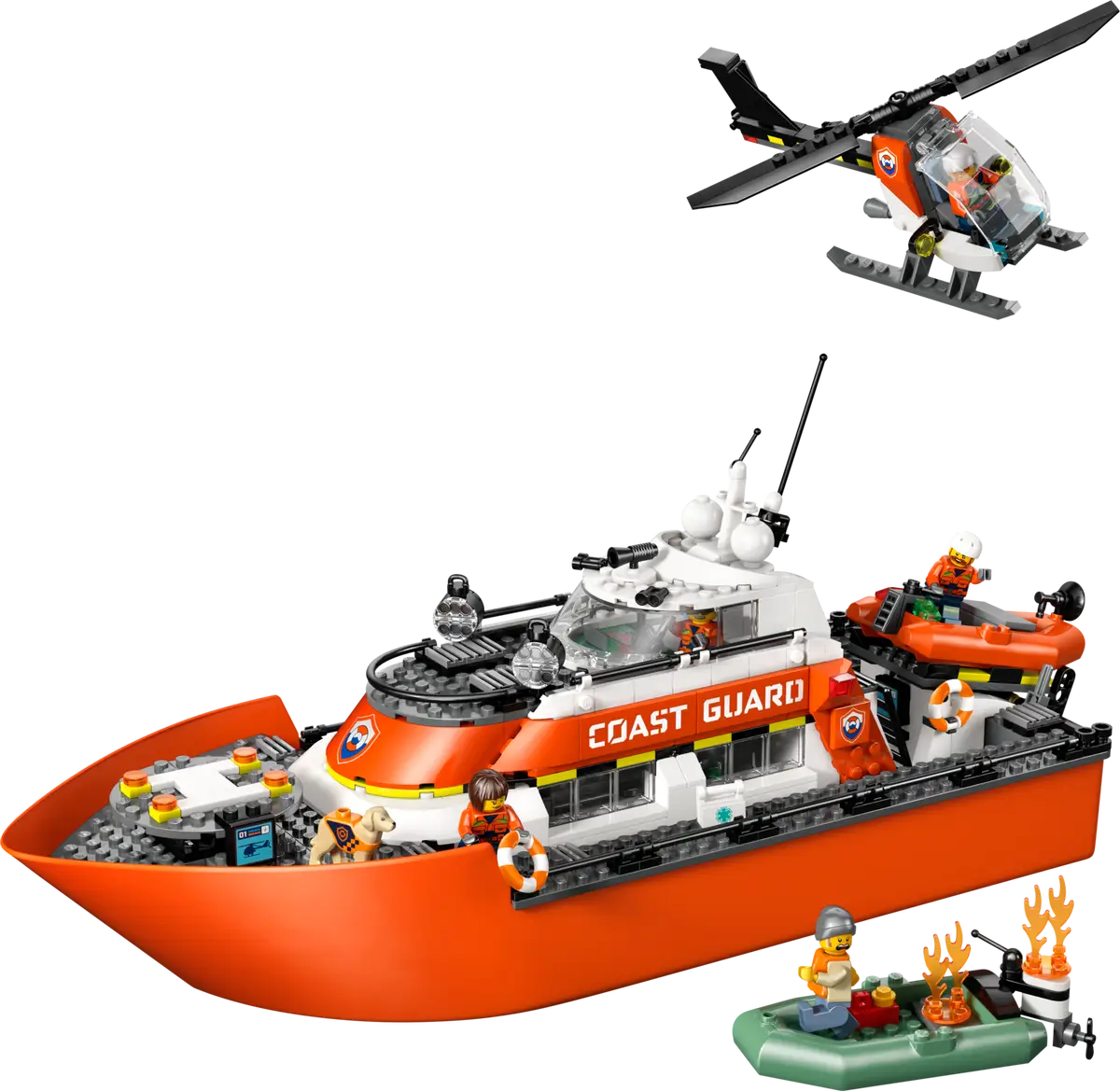 Bauset „Rettungsboot und Hubschrauber der Küstenwache“ (60504)