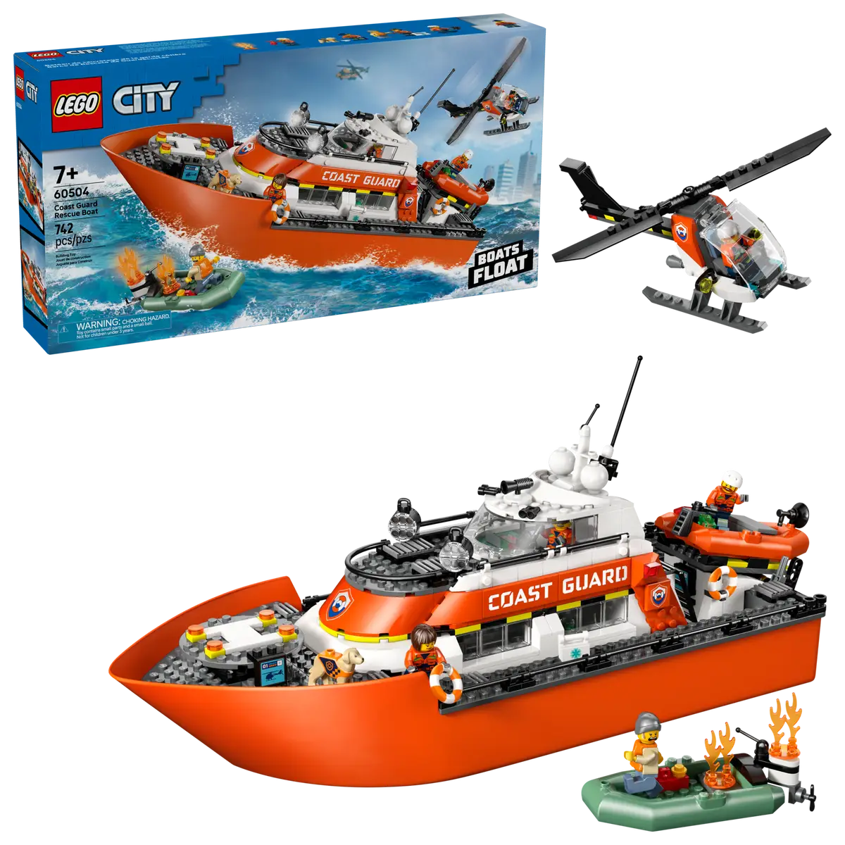 Bauset „Rettungsboot und Hubschrauber der Küstenwache“ (60504)