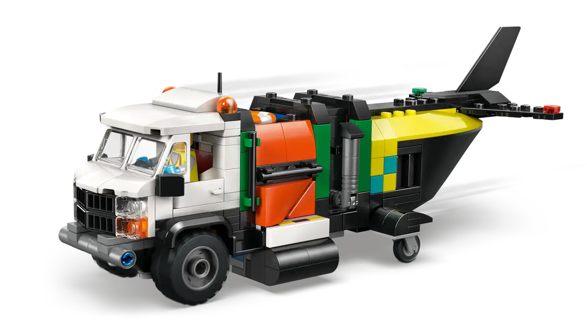 Flugzeug-, Service-Truck- und Hovercraft-Remix-Bauset (60505)