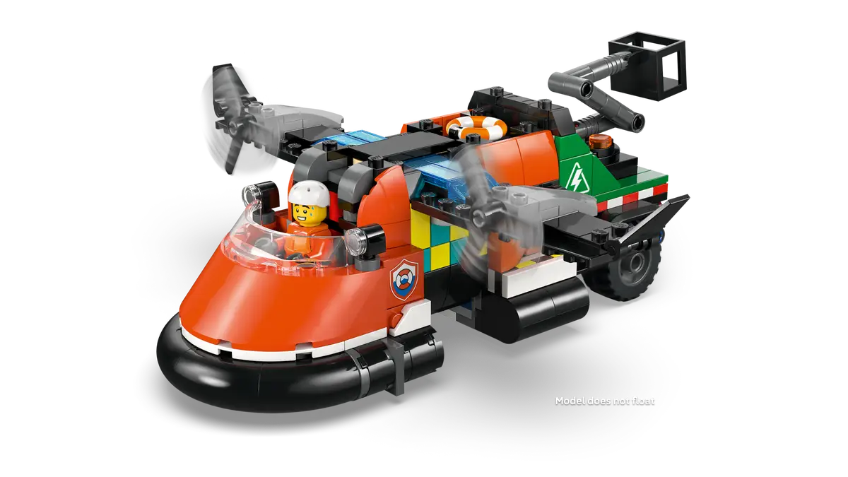Flugzeug-, Service-Truck- und Hovercraft-Remix-Bauset (60505)
