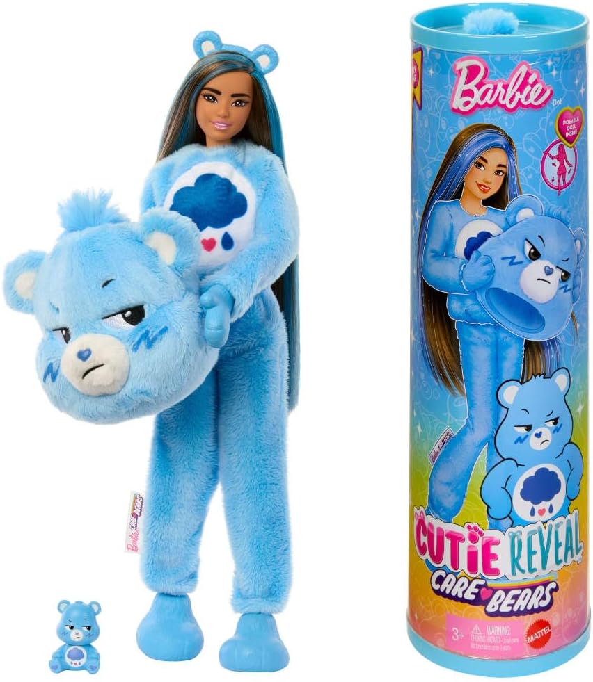 Barbie Cutie Reveal Care Bears-Serie – Grumpy Bear Edition