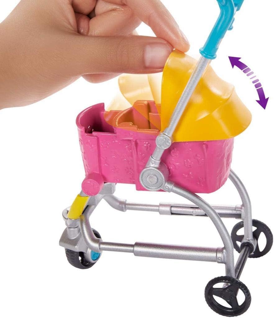 Barbie Dogwalking Doll e accessori - Playset per passeggiare e giocare con i cuccioli