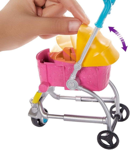 Barbie Dogwalking Doll e accessori - Playset per passeggiare e giocare con i cuccioli