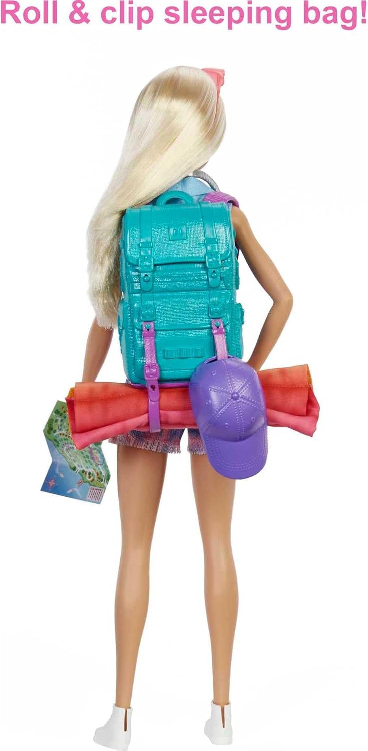 Barbie DreamCamper 3 in 1 + Barbie “It Takes Two” Malibu Camping Playset Bundle Set regalo Avventura all'aria aperta, dai 3 anni in su