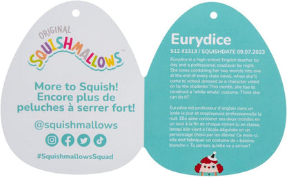 Squishmallows Halloween Eurydice Clown avec cache-œil étoile bleu sarcelle