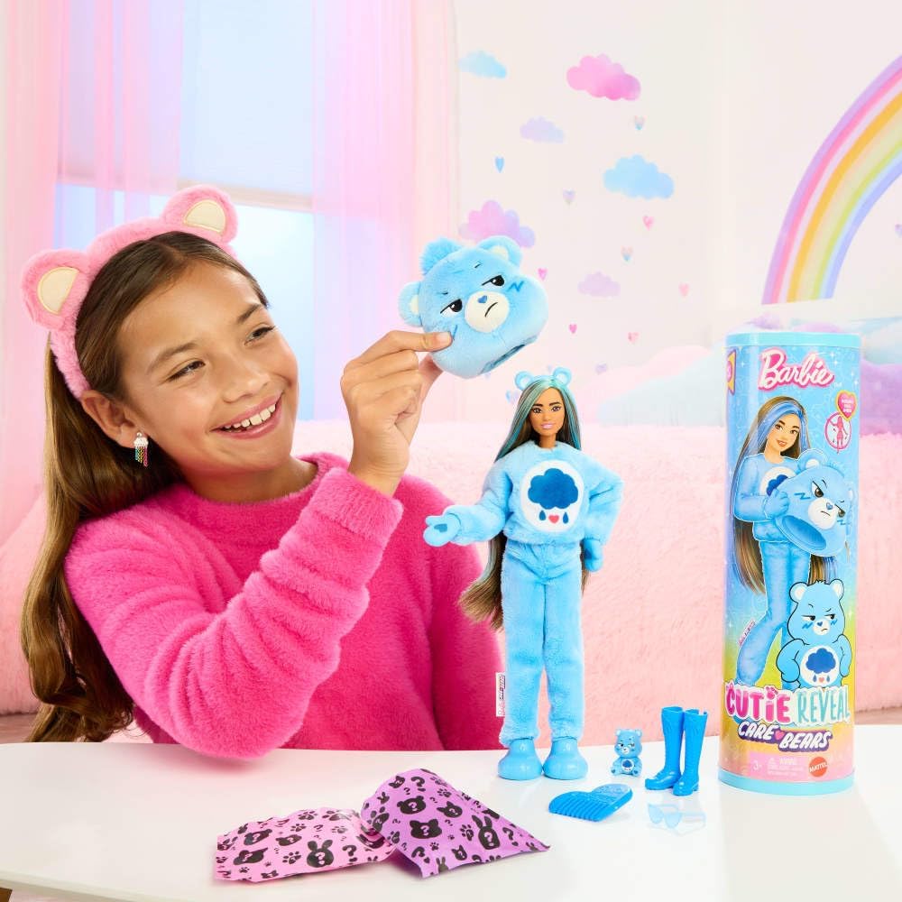 Barbie Cutie Reveal Care Bears-Serie – Grumpy Bear Edition