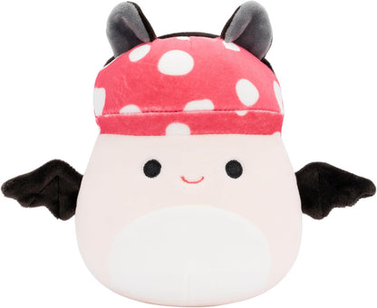 Squishmallows Micromallows Halloween 4er-Pack – Gabin Pumpkin Axolotl, Fitzy Goblin Holding Latte, Malcolm Bat Mushroom, Ms. K Purple Clown