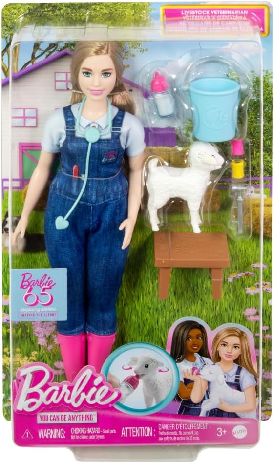 Ensemble poupée vétérinaire et accessoires Barbie 65e anniversaire de la ferme