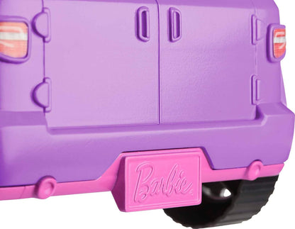 Barbie-Geländewagen in Lila mit rosa Sitzen und rollenden Rädern für Kinder im Alter von 3–7 Jahren
