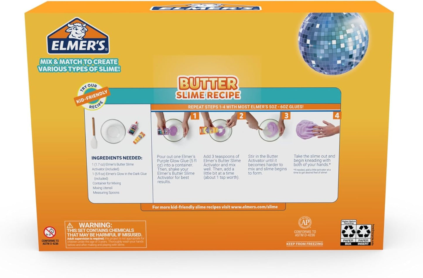 Elmer’s Color Rush 10-teiliges Schleim-Set zum Mischen, Kombinieren und Erstellen von farbverändernden, leuchtenden, knusprigen und butterfarbenen Schleimen, ungiftig, ab 6 Jahren
