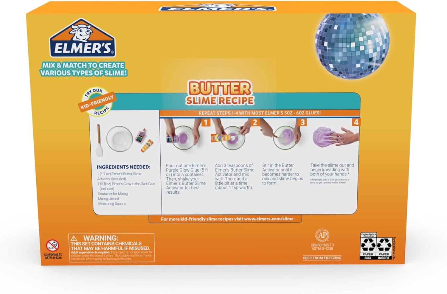 Elmer’s Color Rush 10-teiliges Schleim-Set zum Mischen, Kombinieren und Erstellen von farbverändernden, leuchtenden, knusprigen und butterfarbenen Schleimen, ungiftig, ab 6 Jahren