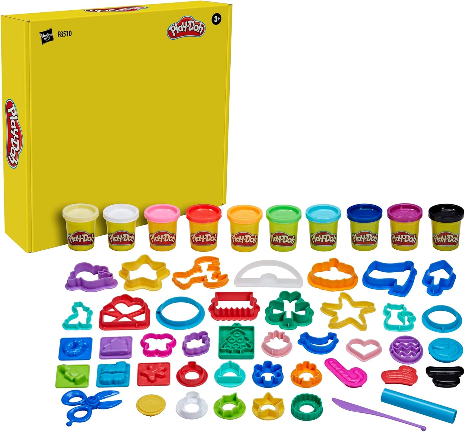 Play-Doh Holiday-Werkzeugset, 43 Zubehörteile und 10 Farben, ganzjähriges Kunst- und Bastelset für Kinder ab 3 Jahren