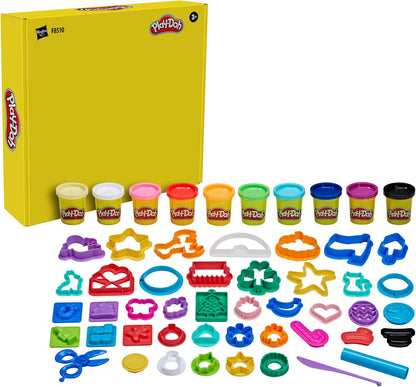 Play-Doh Holiday-Werkzeugset, 43 Zubehörteile und 10 Farben, ganzjähriges Kunst- und Bastelset für Kinder ab 3 Jahren