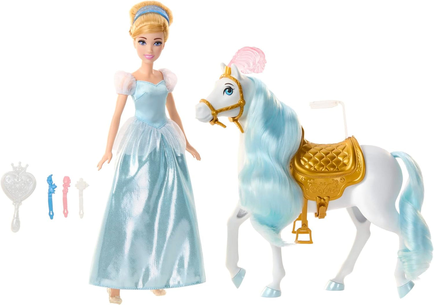Disney Princess Cinderella Puppen- und Pferdeset, inspiriert von Disneys Cinderella ab 3 Jahren