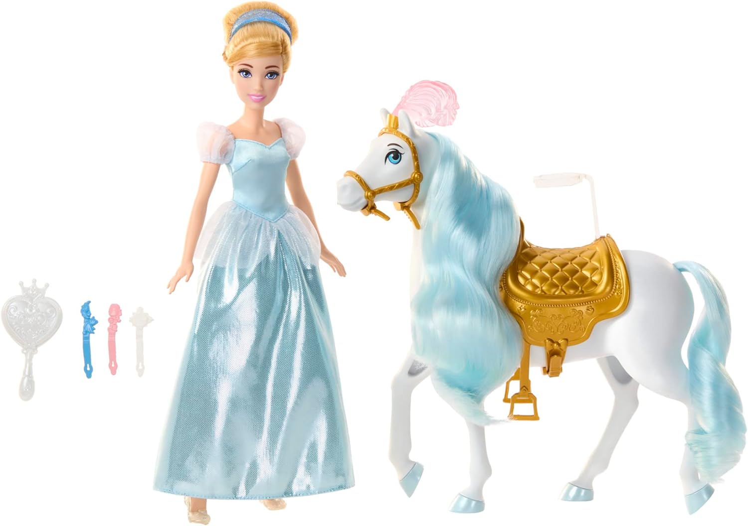 Disney Princess Cinderella Puppen- und Pferdeset, inspiriert von Disneys Cinderella ab 3 Jahren