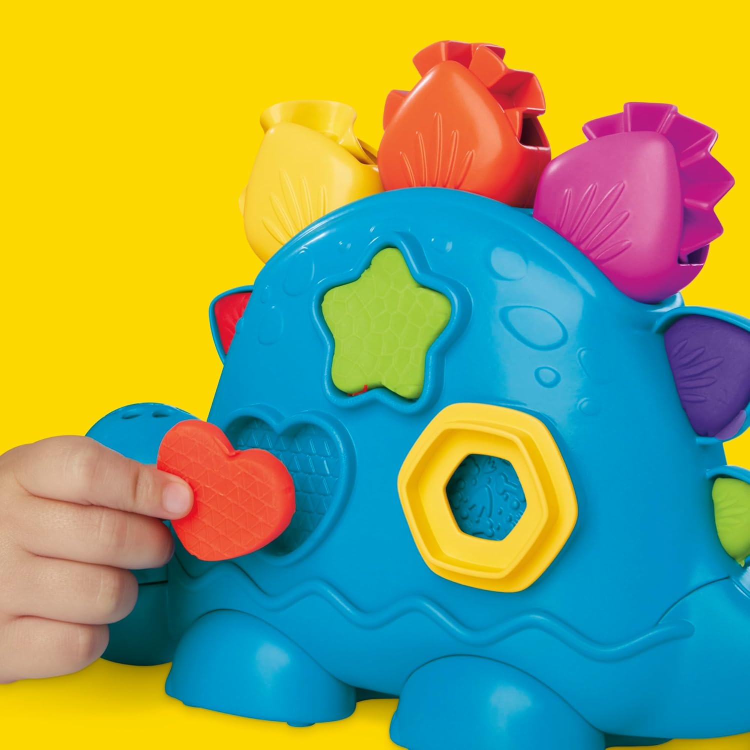 Play-Doh Formen und Farben Dino-Starter-Set, sensorisches Dinosaurier-Spielset für Kinder ab 2 Jahren, 11 Zubehörteile und 6 Farben