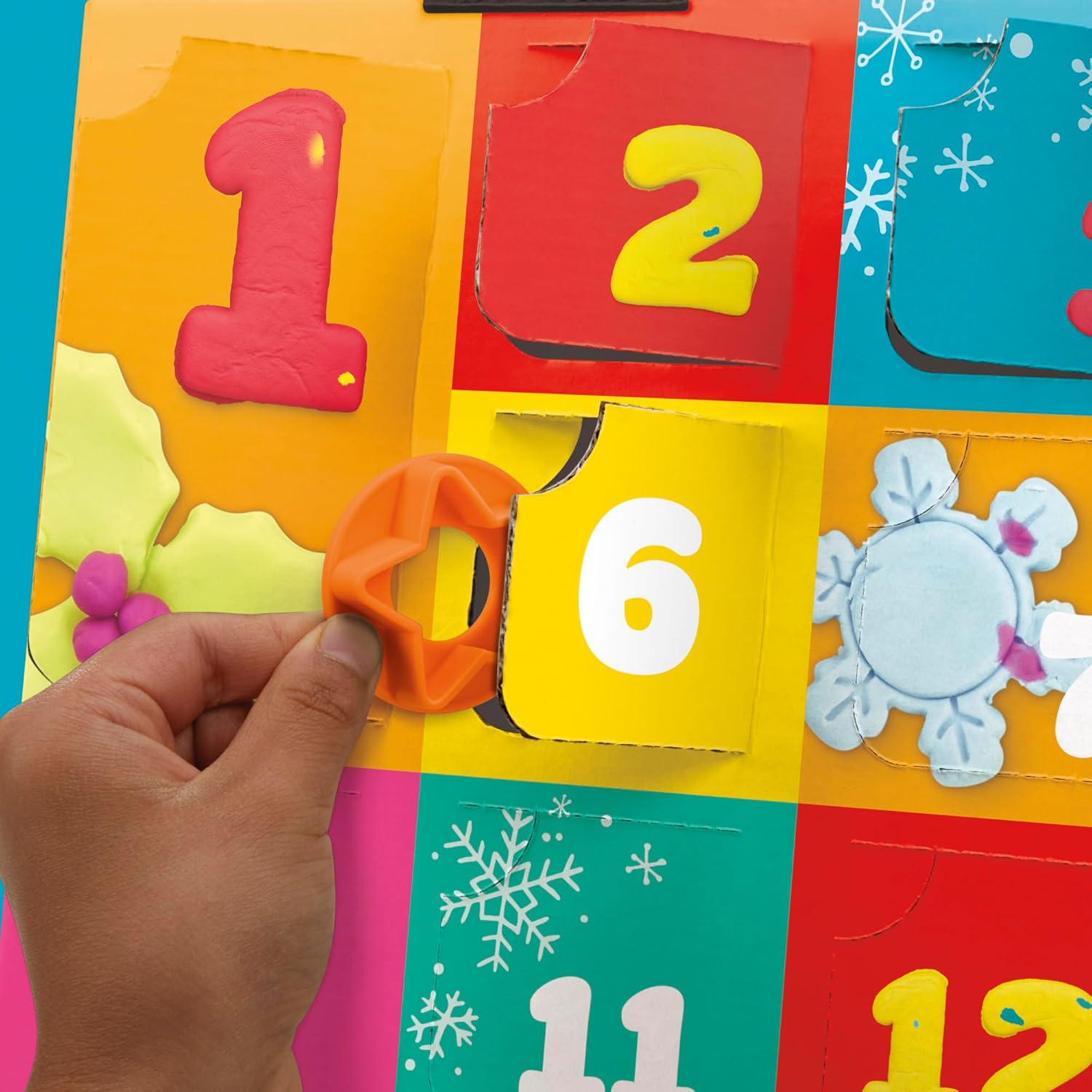 Play-Doh Feiertags-Adventskalender, 24-Tage-Countdown mit Überraschungsgeschenken ab 3 Jahren