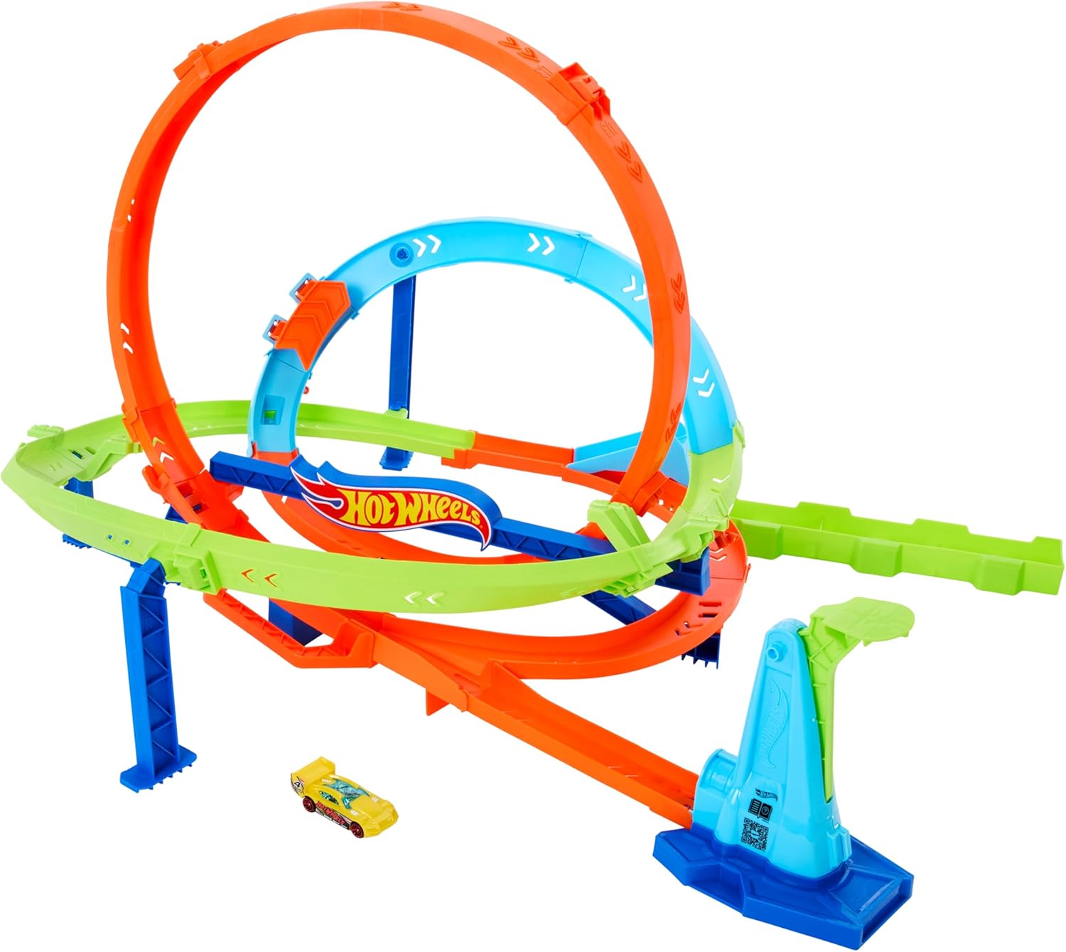Hot Wheels Let's Race Looping Cyclone Challenge Track Set avec voiture