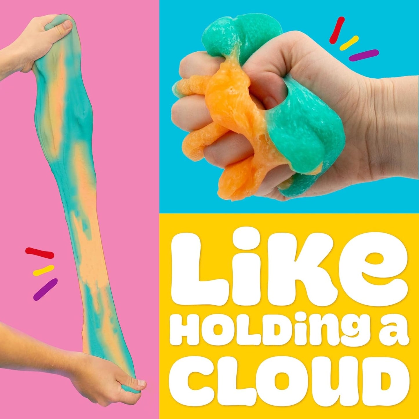 Play-Doh Cloud – Sarcelle et orange parfum noix de coco, boîte refermable de 170 g