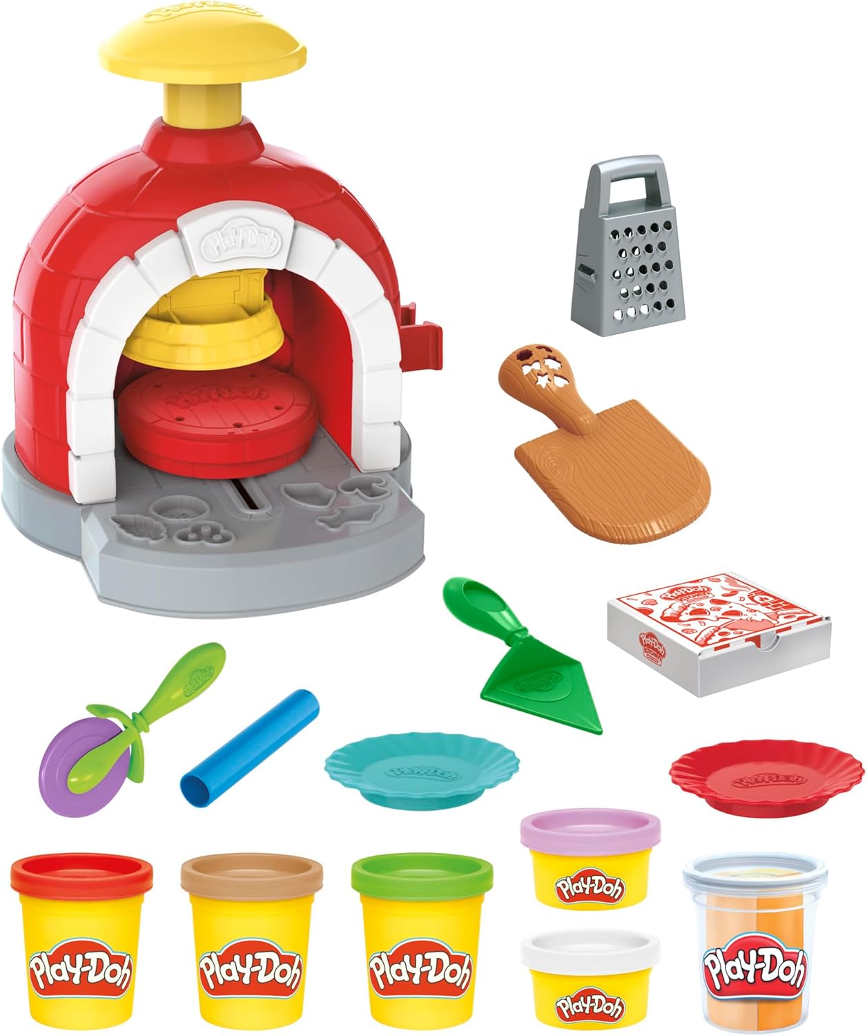 Play-Doh Kitchen Creations Pizzaofen-Spielset Rollenspiel Pizzabäcker Kinder-Kunst- und Bastelspielzeug für Kinder ab 3 Jahren