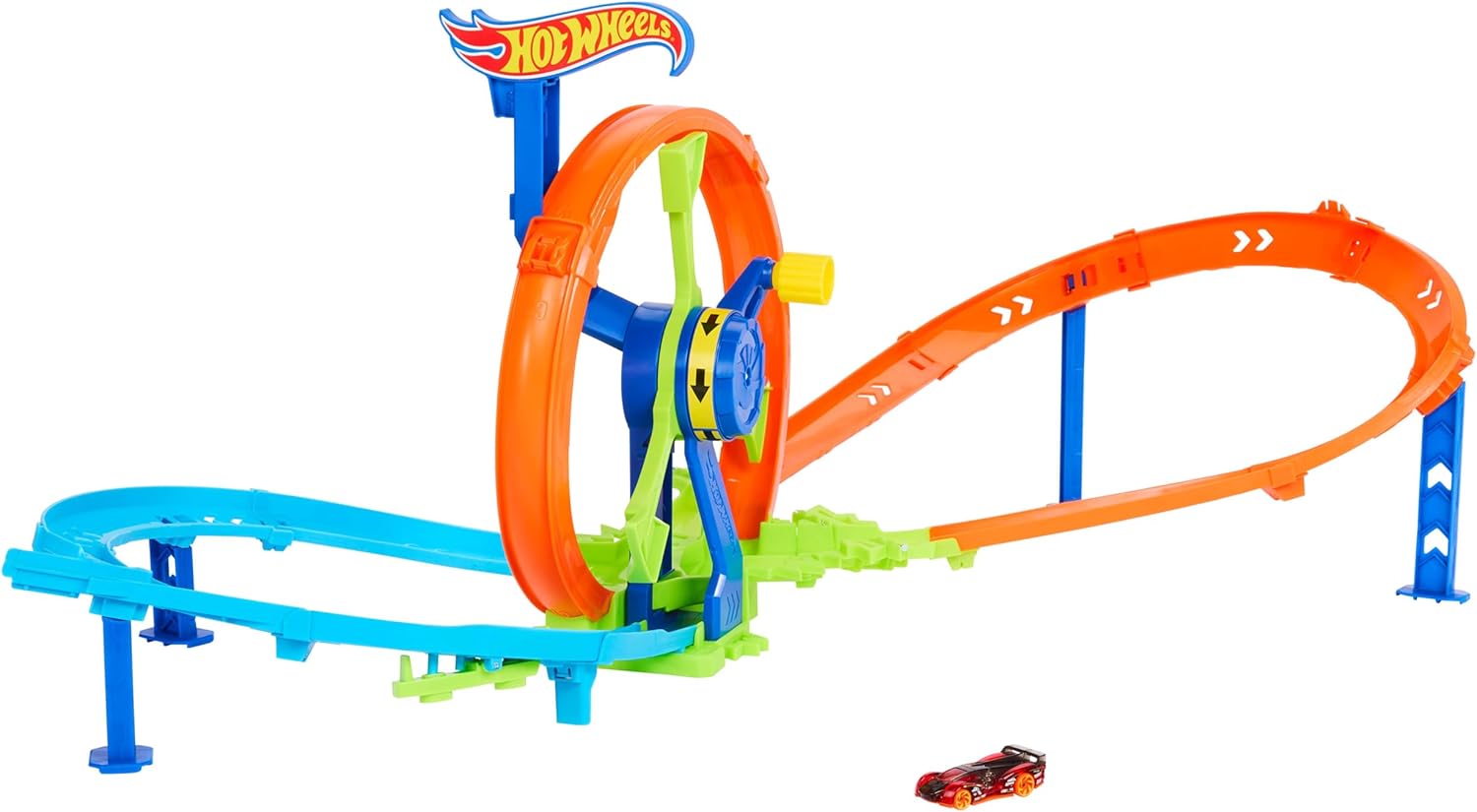 Hot Wheels Schnellstart- und Looping-Spielset mit Druckgussauto