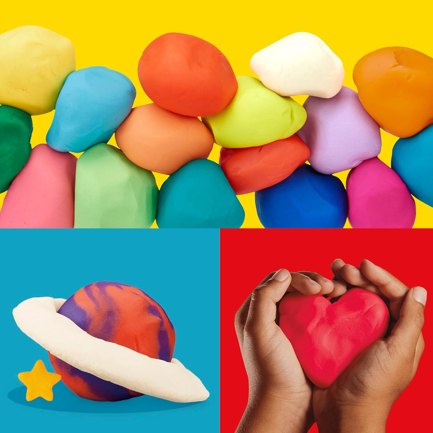 Play-Doh Modelliermasse, 10er-Packung in verschiedenen Farben, ungiftig, 57 g