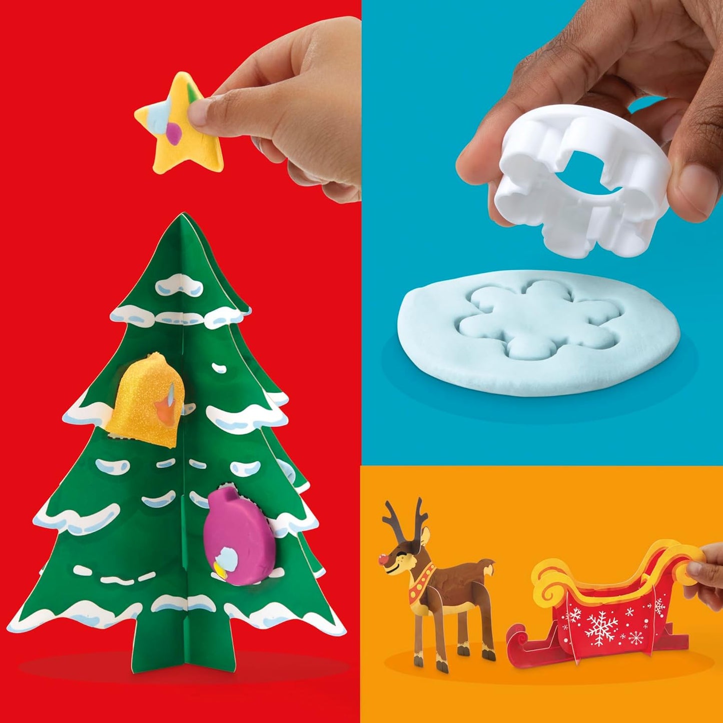 Play-Doh Feiertags-Adventskalender, 24-Tage-Countdown mit Überraschungsgeschenken ab 3 Jahren