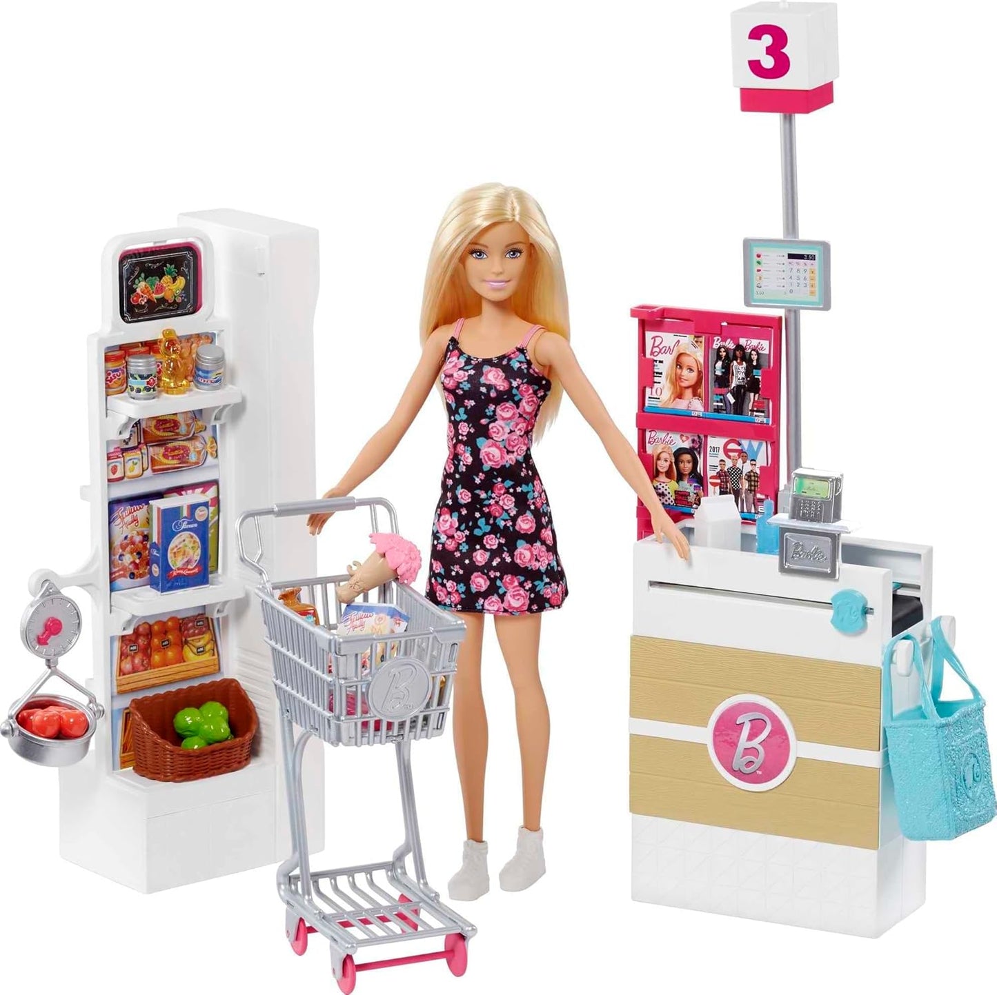 Barbie et son coffret de jeu Supermarché