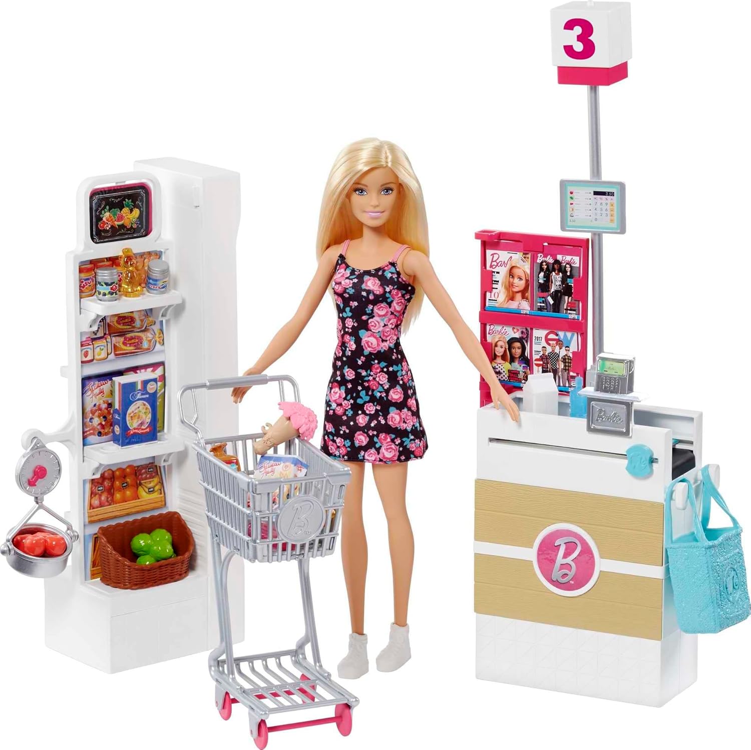 Barbie et son coffret de jeu Supermarché