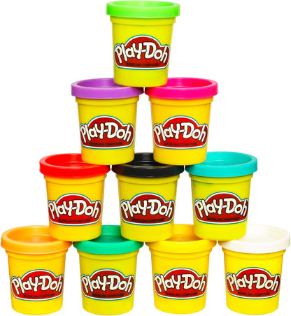 Play-Doh Modelliermasse, 10er-Packung in verschiedenen Farben, ungiftig, 57 g