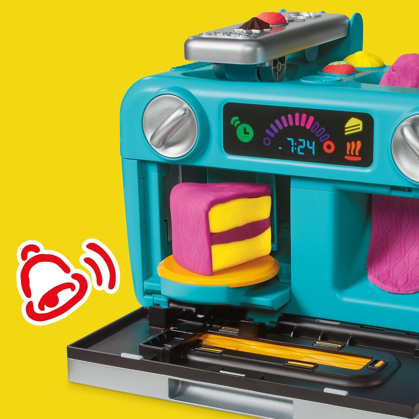 Play-Doh Super Slice Cake Spielset, Spielzeugofen, Küchenzubehör und 11 Modelliermasse-Dosen ab 3 Jahren