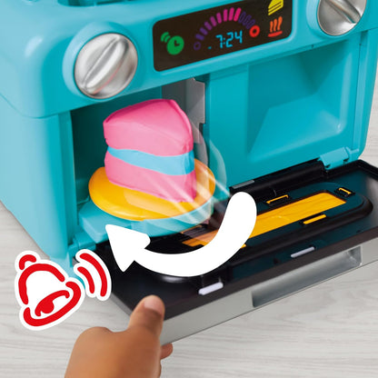 Play-Doh Super Slice Cake Spielset, Spielzeugofen, Küchenzubehör und 11 Modelliermasse-Dosen ab 3 Jahren