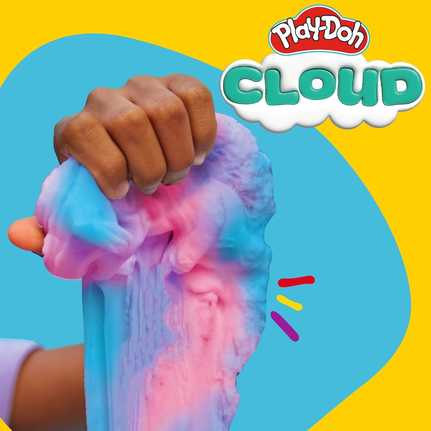 Play-Doh Cloud, Pink & Blau, Zuckerwatte-Duft, Einzeldose 170 g