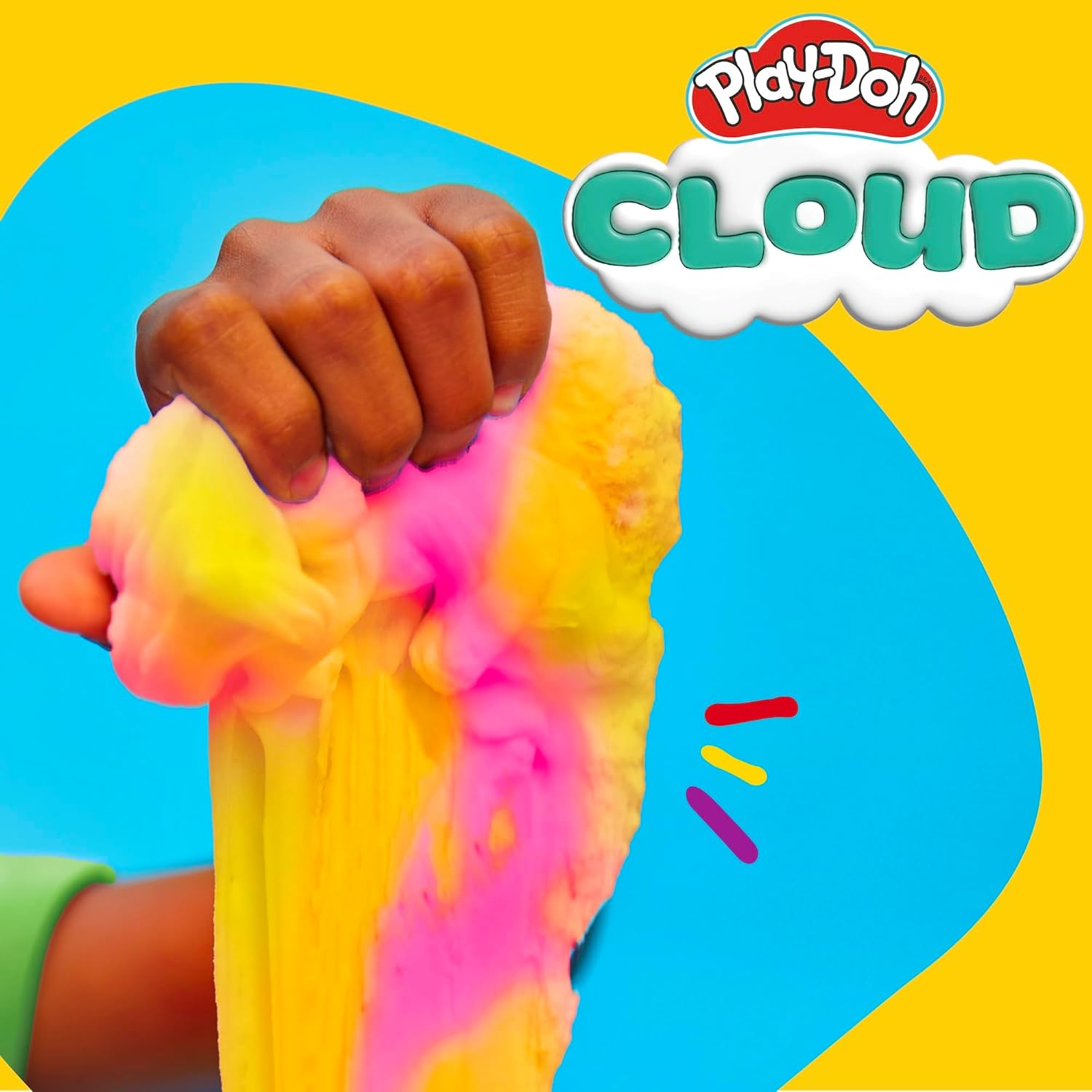 Play-Doh Cloud, Pink & Gelb, Limonadenduft, Einzeldose 170 g