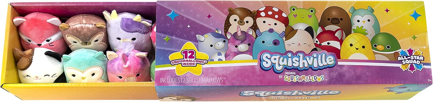 Squishmallows Micromallows All-Star Squad – 12 Fanfavoriten, darunter Hans, Cam, Malcolm, Avery und mehr