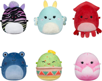 Squishmallows Micromallows Plüsch 6er-Pack (Altman, Connie, Gideon, Safiyah, Elin, Agnolo)