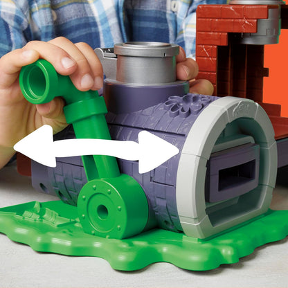 Play-Doh Teenage Mutant Ninja Turtles Slice & Blast Pizza-Spielset Bendy Michelangelo-Figur und Pizza-Blaster-Spielzeug für Kinder ab 4 Jahren