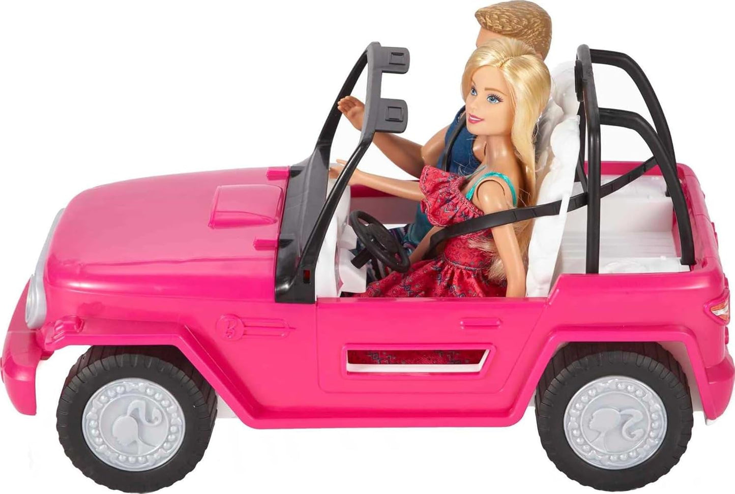 Barbie Beach Cruiser-Auto mit Barbie- und Ken-Puppen, 2-Sitzer-Cabriolet, ab 3 Jahren