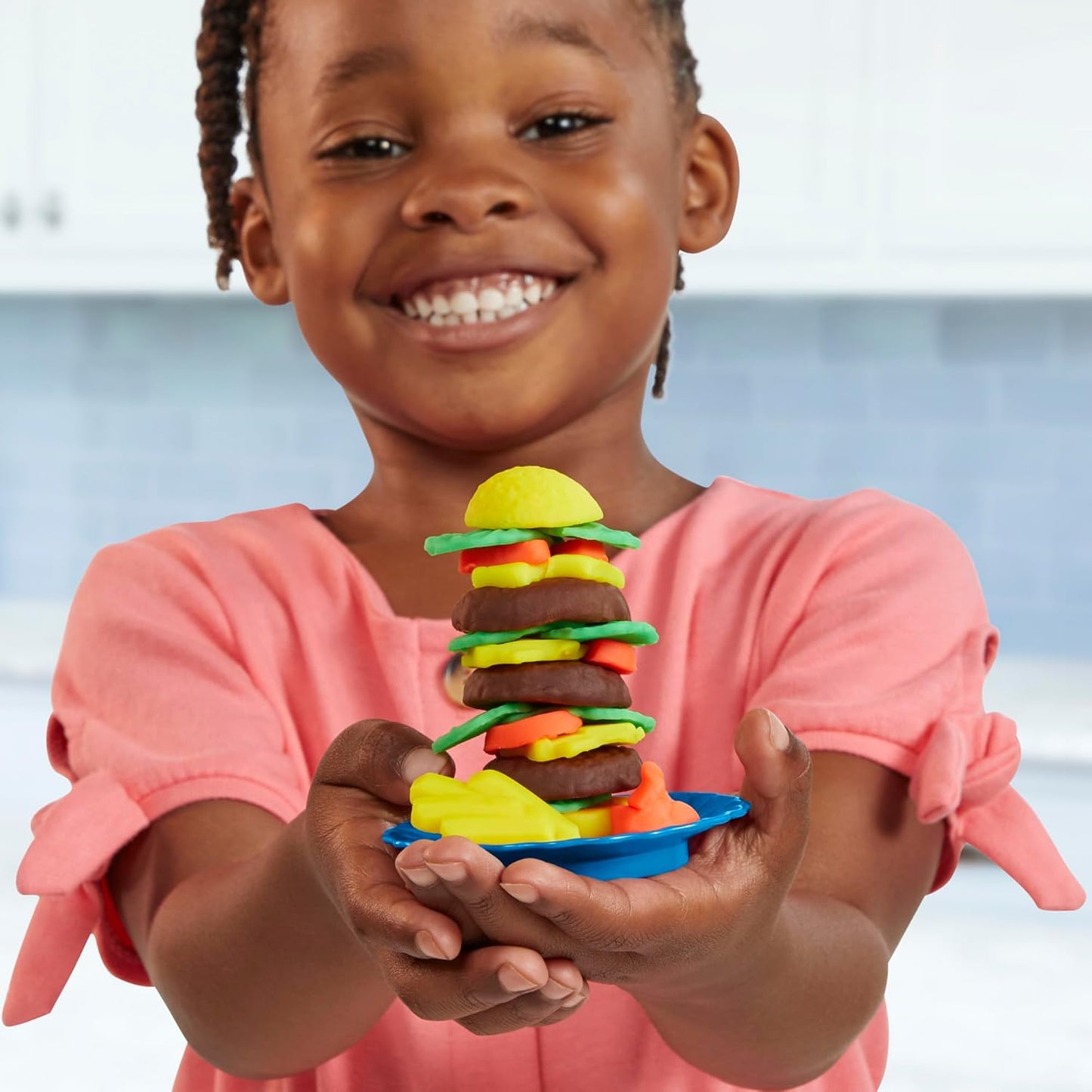 Play-Doh Kitchen Creations Busy Chef’s Restaurant-Spielset, zweiseitiges Küchen-Kochspielzeug für Kinder ab 3 Jahren