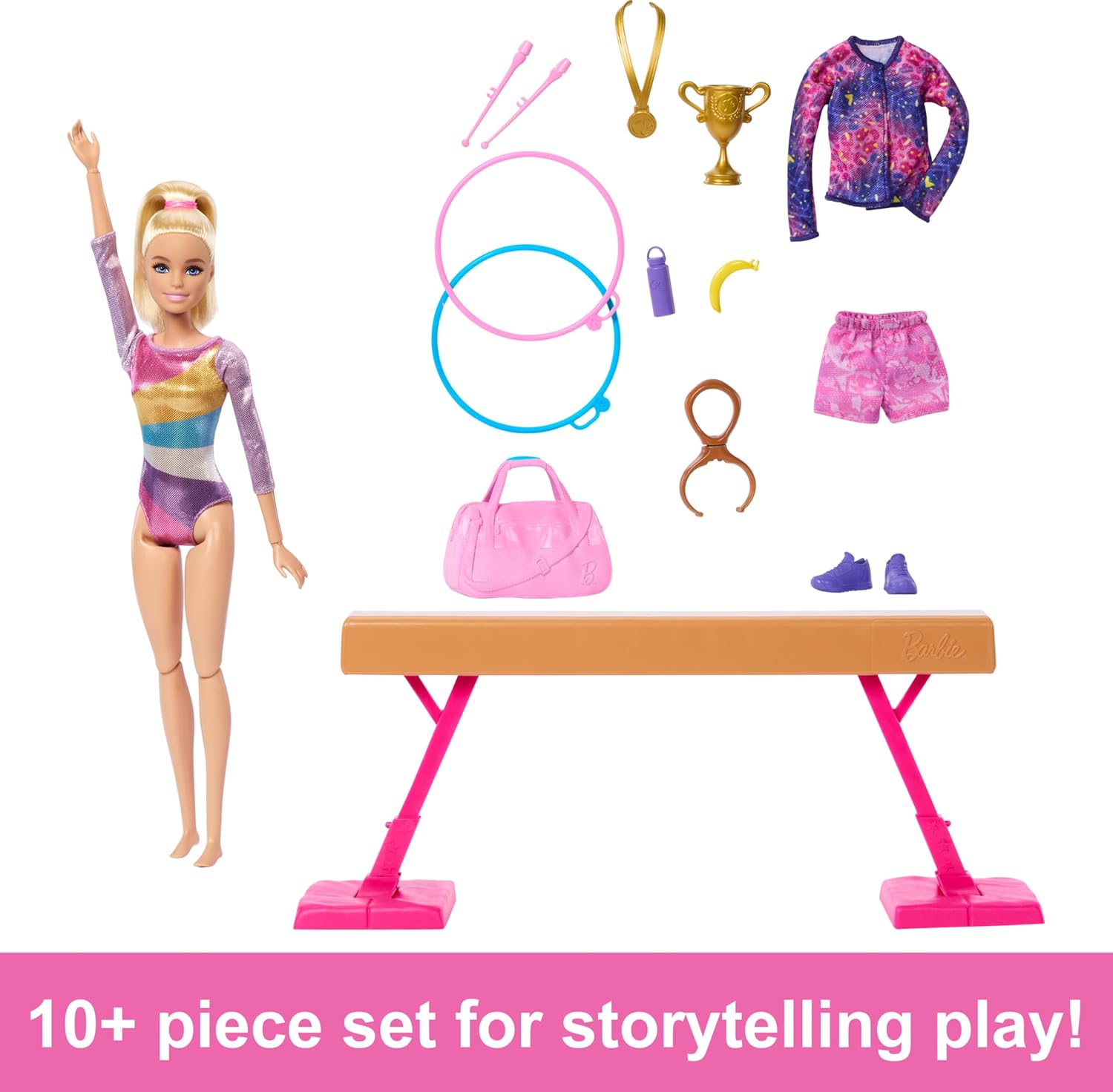 Barbie Gymnastique Poupée et Accessoires Playset
