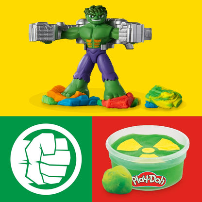 Play-Doh Marvel Hulk Smash & Squish Playset Supereroe Action Figure e Strumenti Smash per bambini dai 4 anni in su