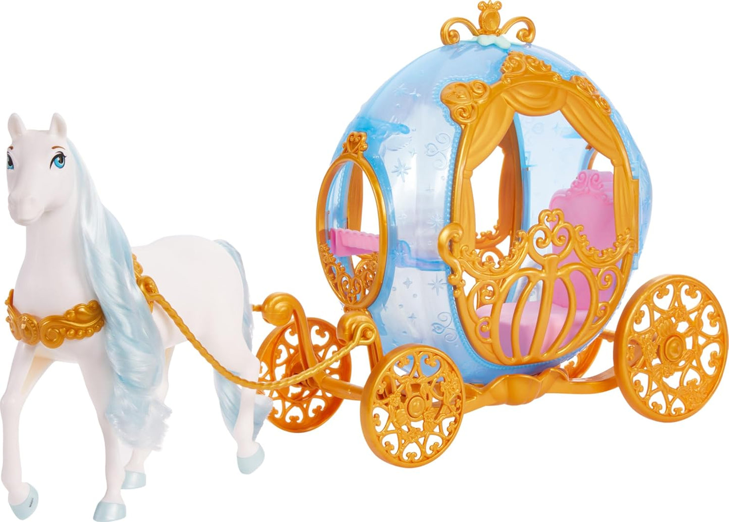 Ensemble carrosse et chevaux de la princesse Disney Cendrillon inspiré de Cendrillon de Disney, à partir de 3 ans