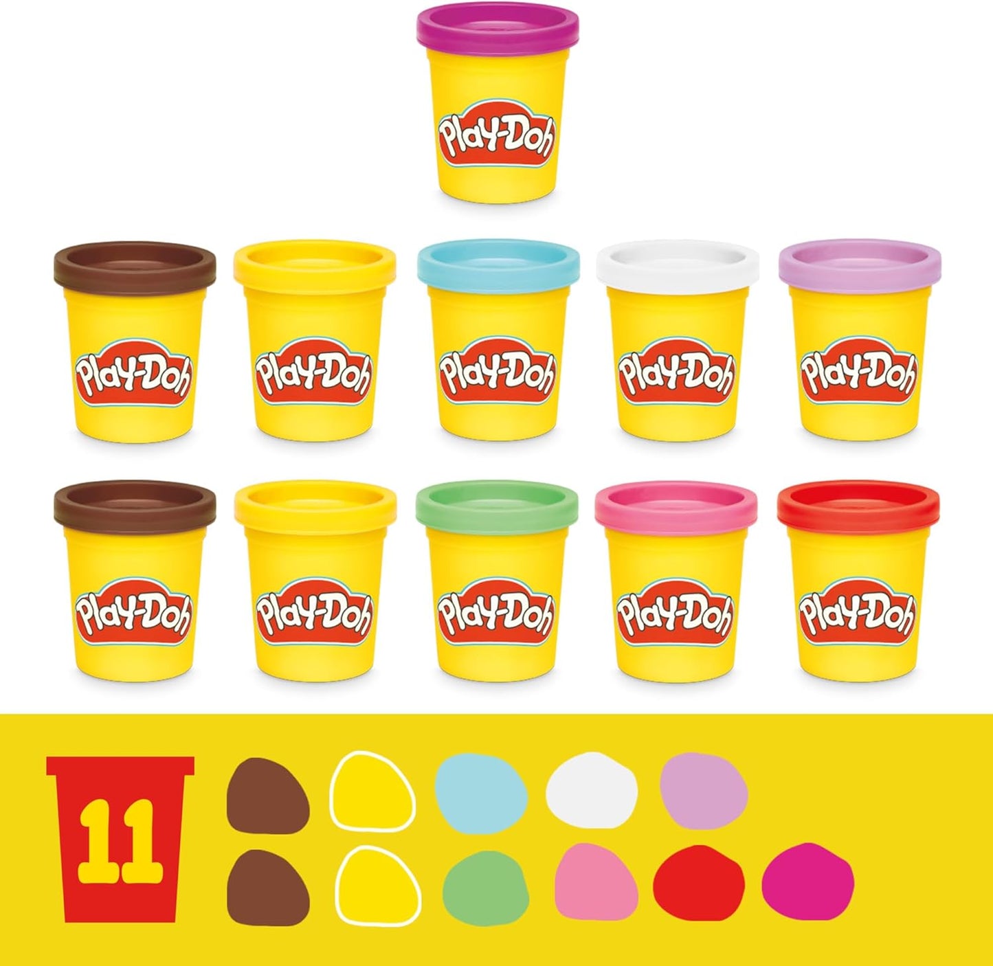 Play-Doh Super Slice Cake Spielset, Spielzeugofen, Küchenzubehör und 11 Modelliermasse-Dosen ab 3 Jahren