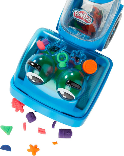 Play-Doh Zoom Zoom Staubsauger-Spielzeug für Kinder, Reinigungs- und Kunstset mit 6 Zubehörteilen und 5 Play-Doh-Farben ab 3 Jahren
