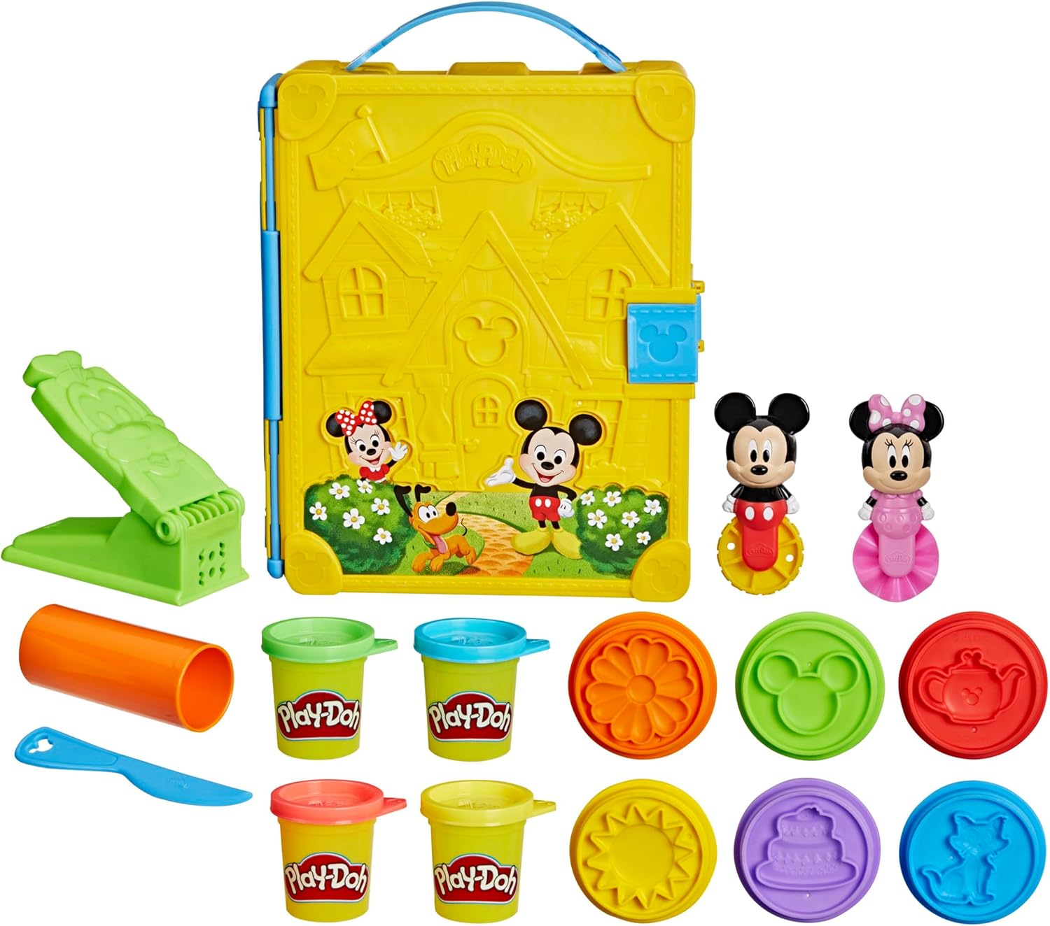 Play-Doh Disney Junior Mickey Mouse Clubhouse „Shape a Story“-Spielset mit Märchenbuch-Thema, Kunst- und Bastelset für Kinder ab 2 Jahren