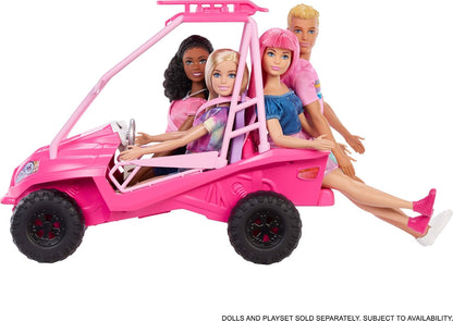 Barbie Mysteries Beach Detectives Coffret de jeu Buggy de plage et 10 accessoires et plus, à partir de 3 ans