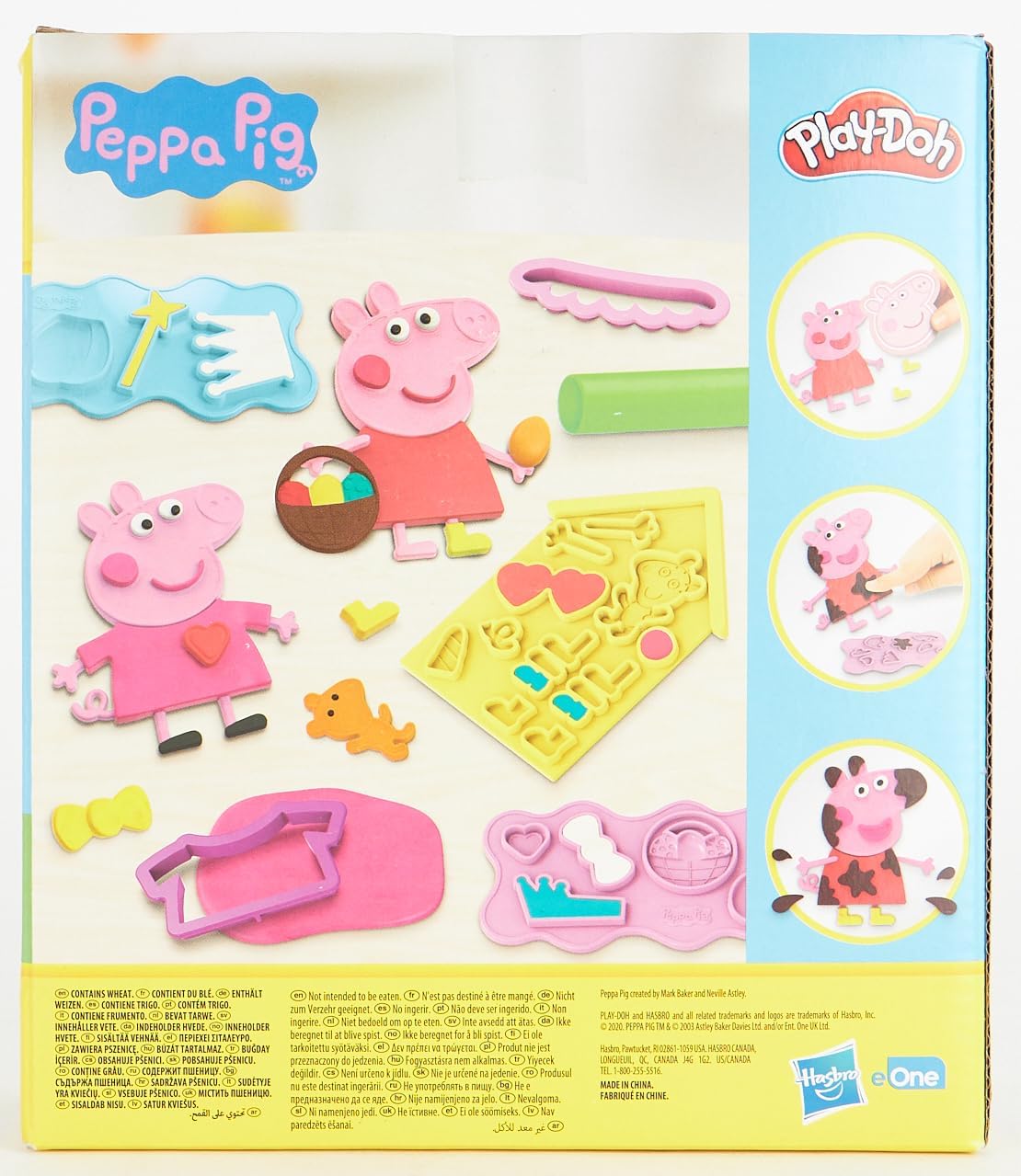 Play-Doh Peppa Pig Stylin' Set Peppa Pig Playset avec 9 canettes et 11 outils, jouet d'art et d'artisanat pour enfants à partir de 3 ans