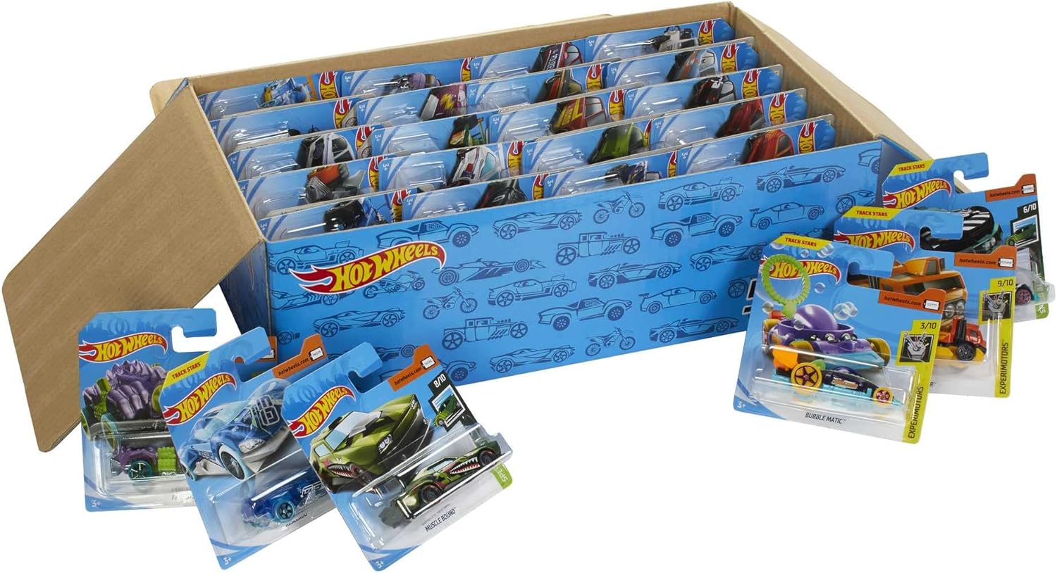 Hot Wheels - Paquet de 50 voitures, camions et fourgonnettes moulés sous pression